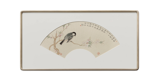 HJISA00004: Peach Blossoms Frolicking with Birds「桃花戲禽」